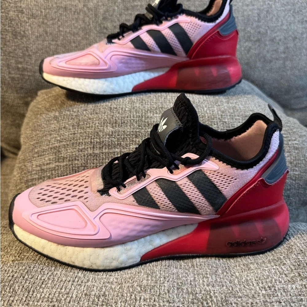 Adidas Ninja ZX 2k Boost Pink and Black Sneakers size 6 - Picture 2 of 9